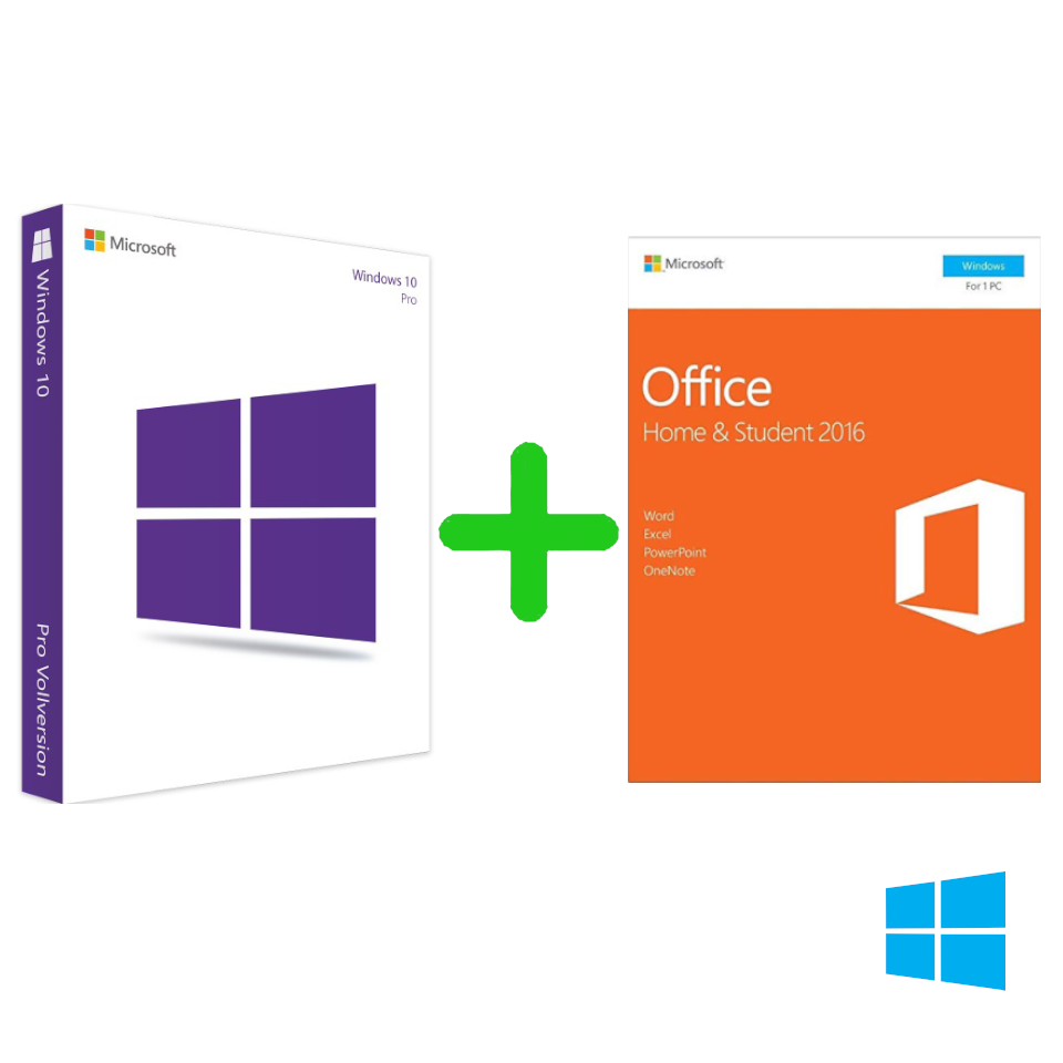 Microsoft Windows 10 Professional For 32 or 64 Bit + Office 2016 