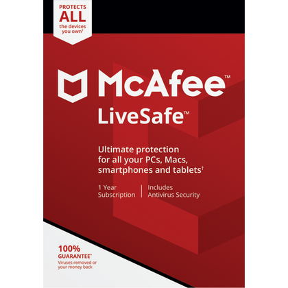 McAfee Livesafe 2020 For  Unlimited Device  1Year For PC Windows /MAC / Tablet- Activation Product Key freeshipping - Plazasoftware